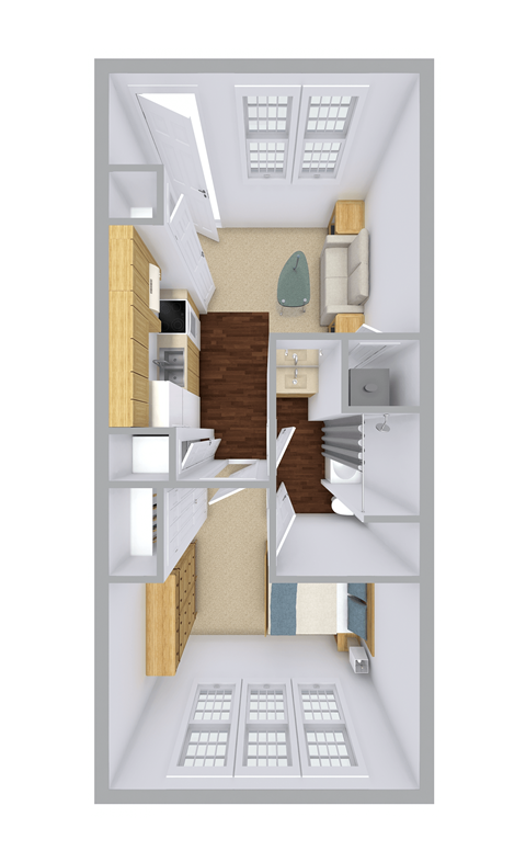 1-bedroom floor plan
